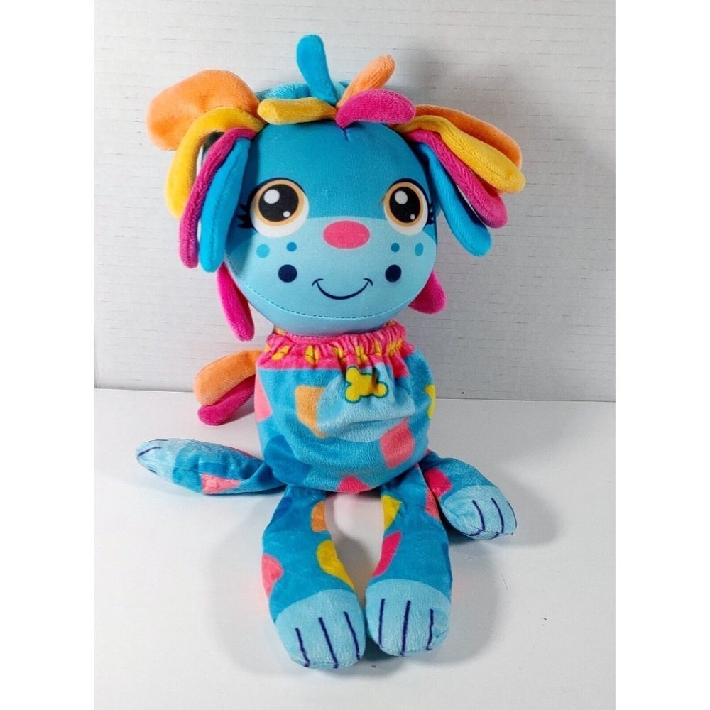 Jay  & Play Plush Flip Zee Pets Zee Puppies Bright Soft Reversible 14" Plush